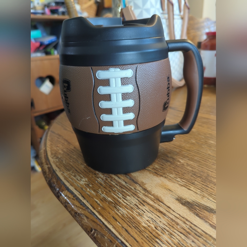 Bubba Sport 52 Oz. FOOTBALL Mug Cup BUBBA KEG Can Opener Clean Tailgate